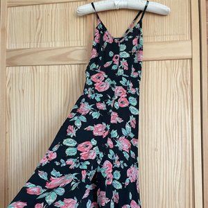 Vintage Floral Midi Dress, fit and flare